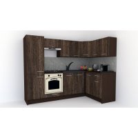 Bucatarie de Colt GENA NEW 1 DR. 140-250, Cu Corp de Cuptor, Wenge / Decor 7648